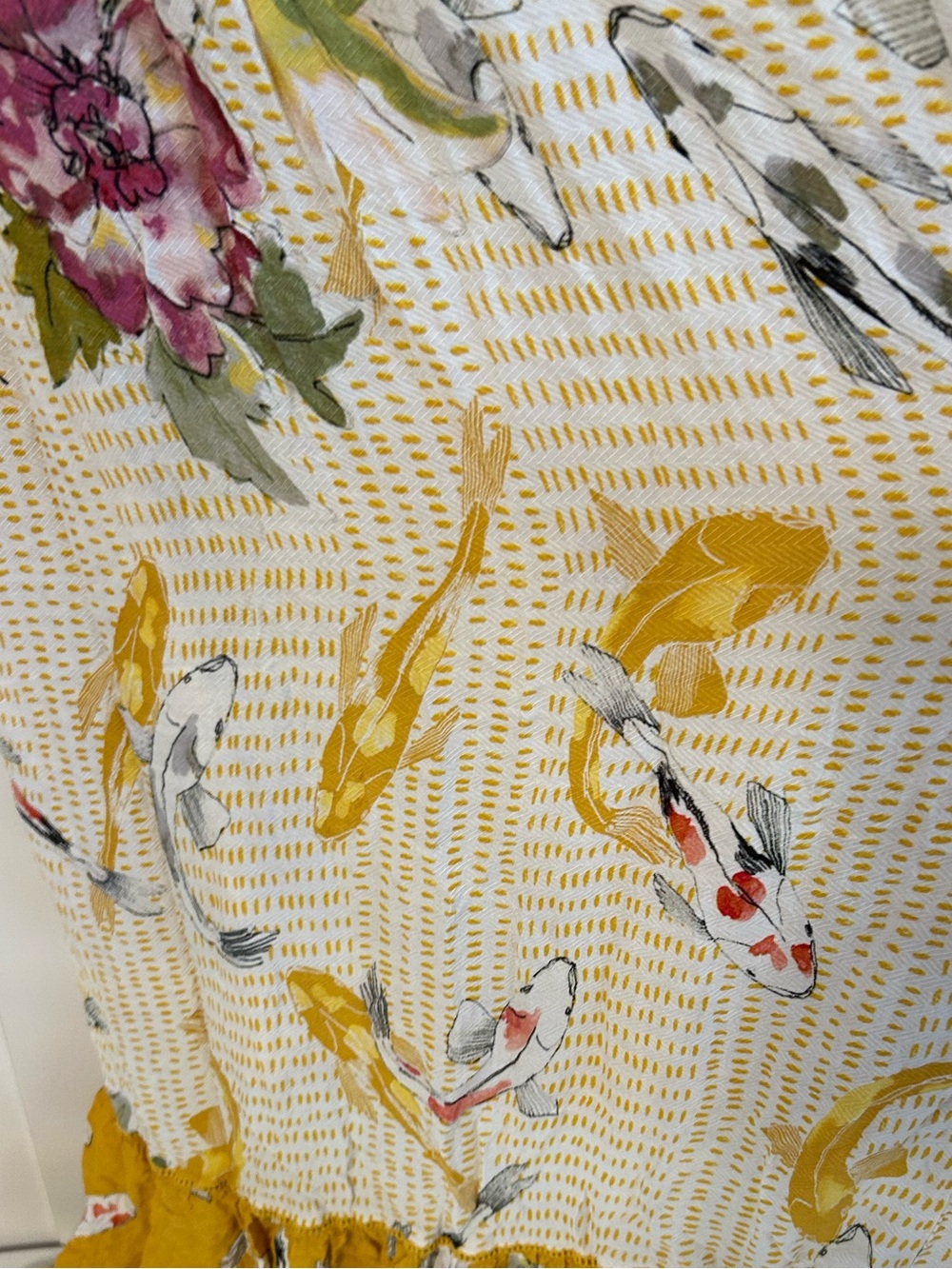 Anthropologie One September Paradiso Koi yellow Maxi dress - Picture 5 of 10